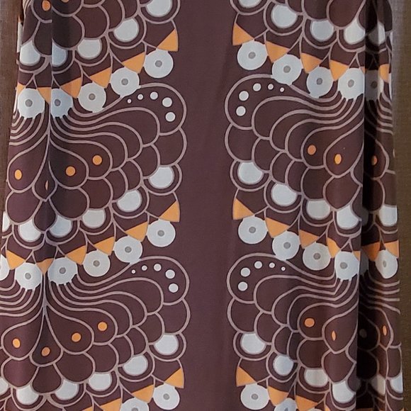 Brown, Orange, & White Midi Tank Dress - Picture 4 of 4